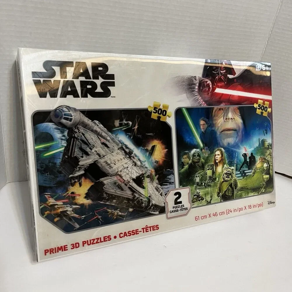 Star Wars Prime 3D Puzzle 2 Pack 500 Pieces Each Disney 1000 Pieces Total